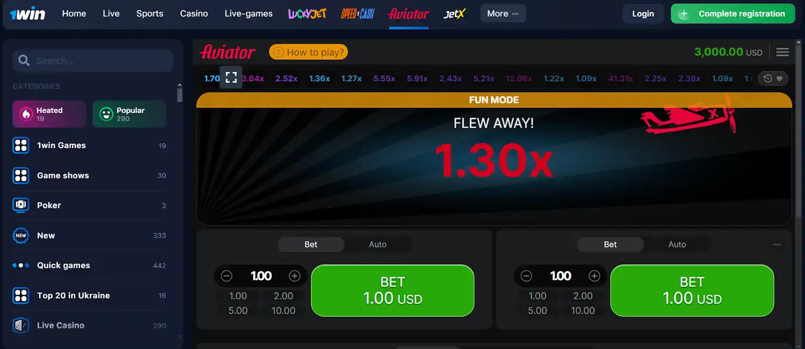 1win aviator